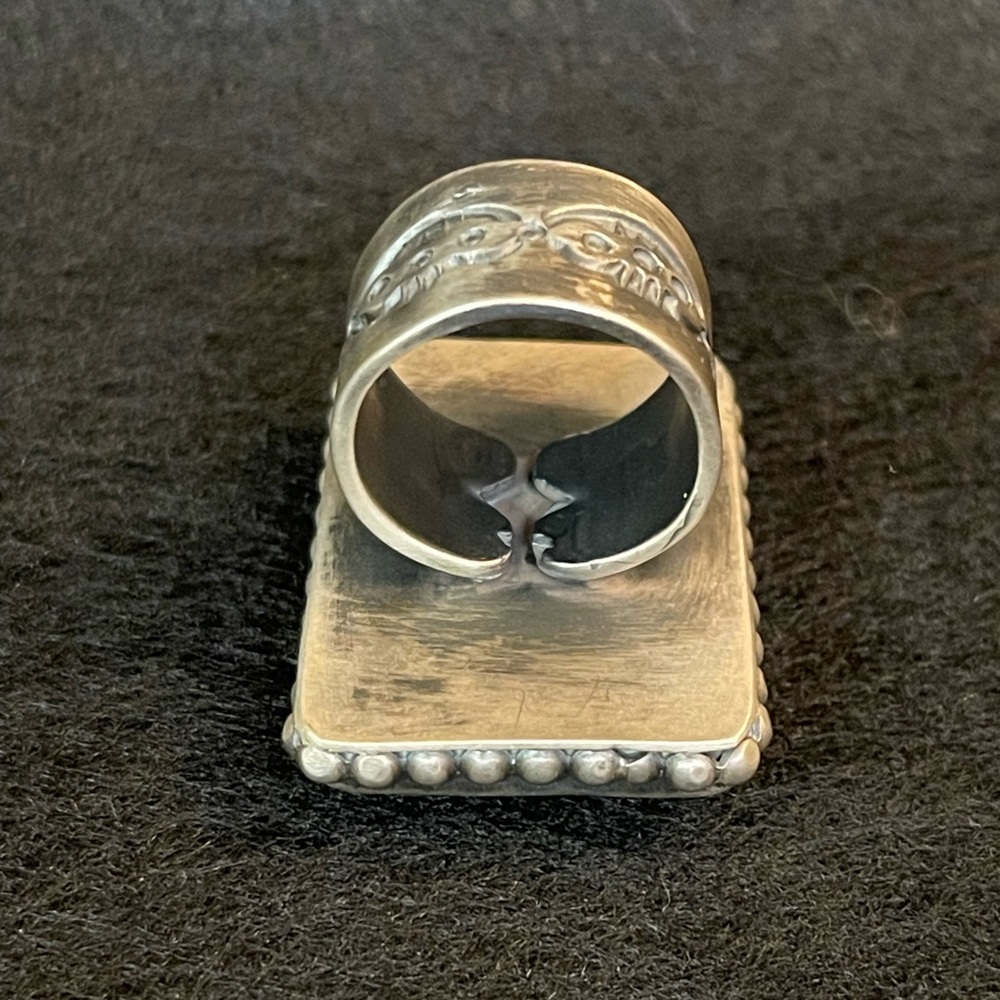 STERLING SILVER BUMBLEBEE JASPER RING ✨STATEMENT PIECE✨ - Picture 6 of 16